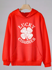 Clover Graphic Hoodie For Girls Spring Fall Sports Gift