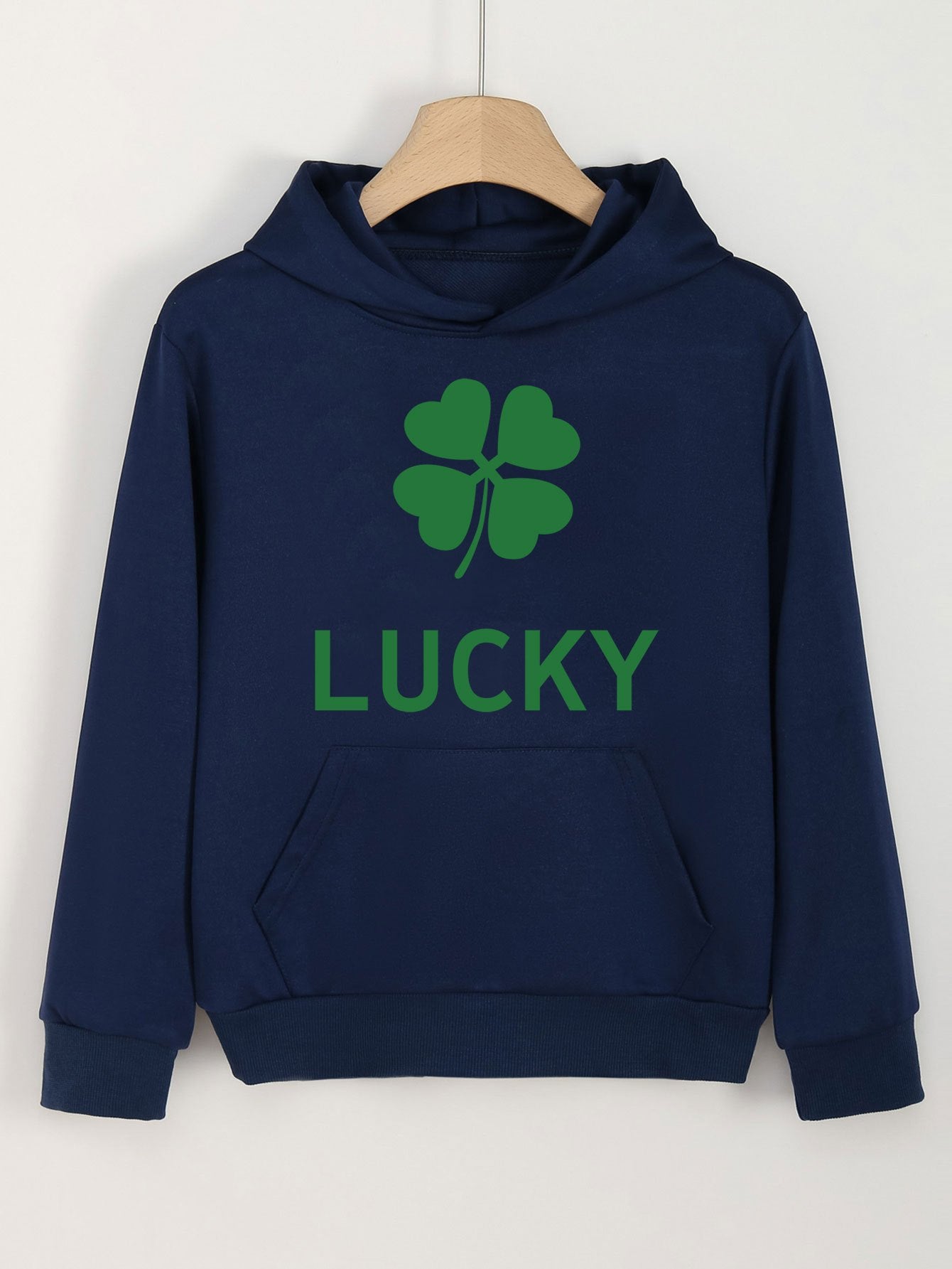 Lucky Clover Graphic Hoodie for Girls Spring Fall St Patrick's