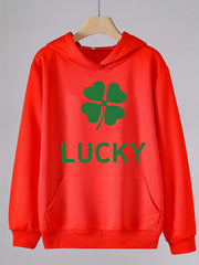 Lucky Clover Graphic Hoodie for Girls Spring Fall St Patrick's