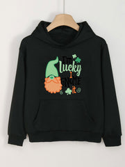 Lucky Clover & Gnome Hoodies for Girls - Spring/Fall Sports Gift