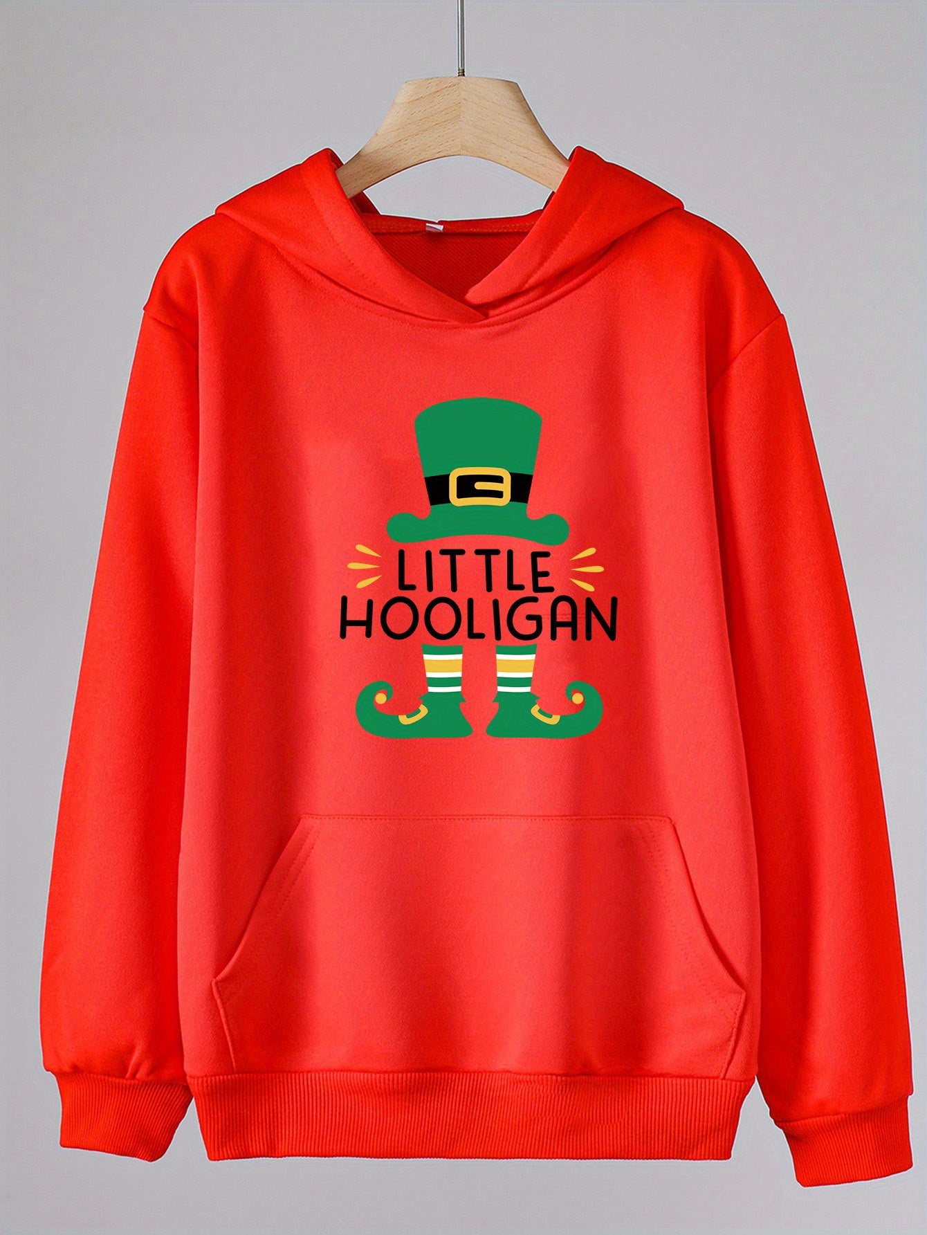 Little Hooligan Girls Graphic Hoodies With Pocket Spring Fall Sports Gift