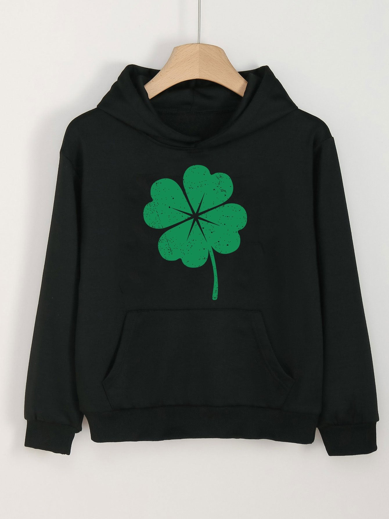 Clover Graphic Hoodie for Girls Spring Fall St Patrick's