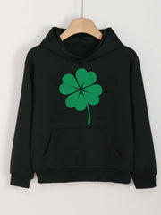 Clover Graphic Hoodie for Girls Spring Fall St Patrick's