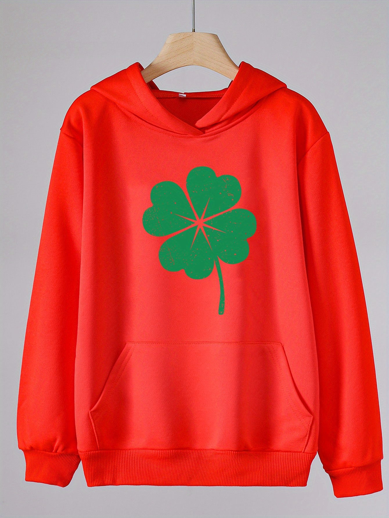 Clover Graphic Hoodie for Girls Spring Fall St Patrick's