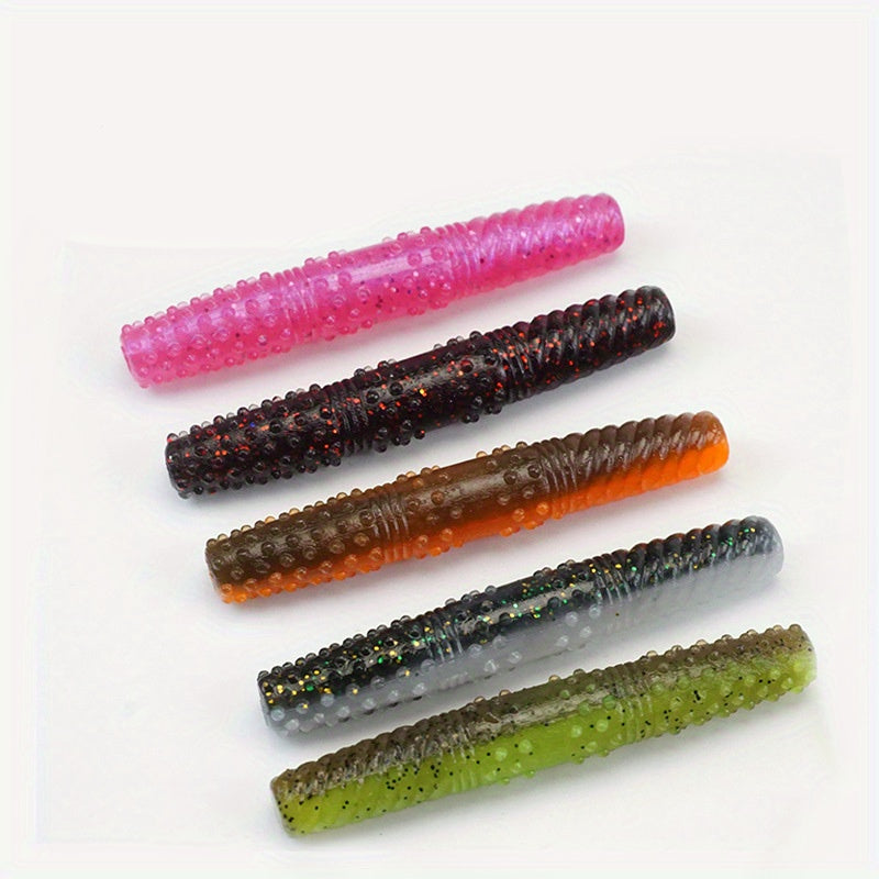 10pcs 6 3 9g Bionic Soft Lures Perch Floating Earth Worm Fishing Tackle
