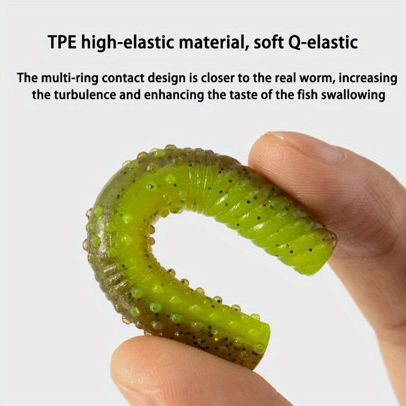 10pcs 6 3 9g Bionic Soft Lures Perch Floating Earth Worm Fishing Tackle