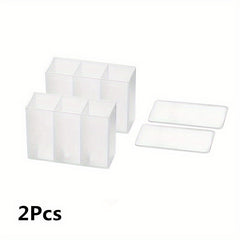 Wall Mounted 3 Grid Storage Box for Eyebrow Pencil and Lipstick