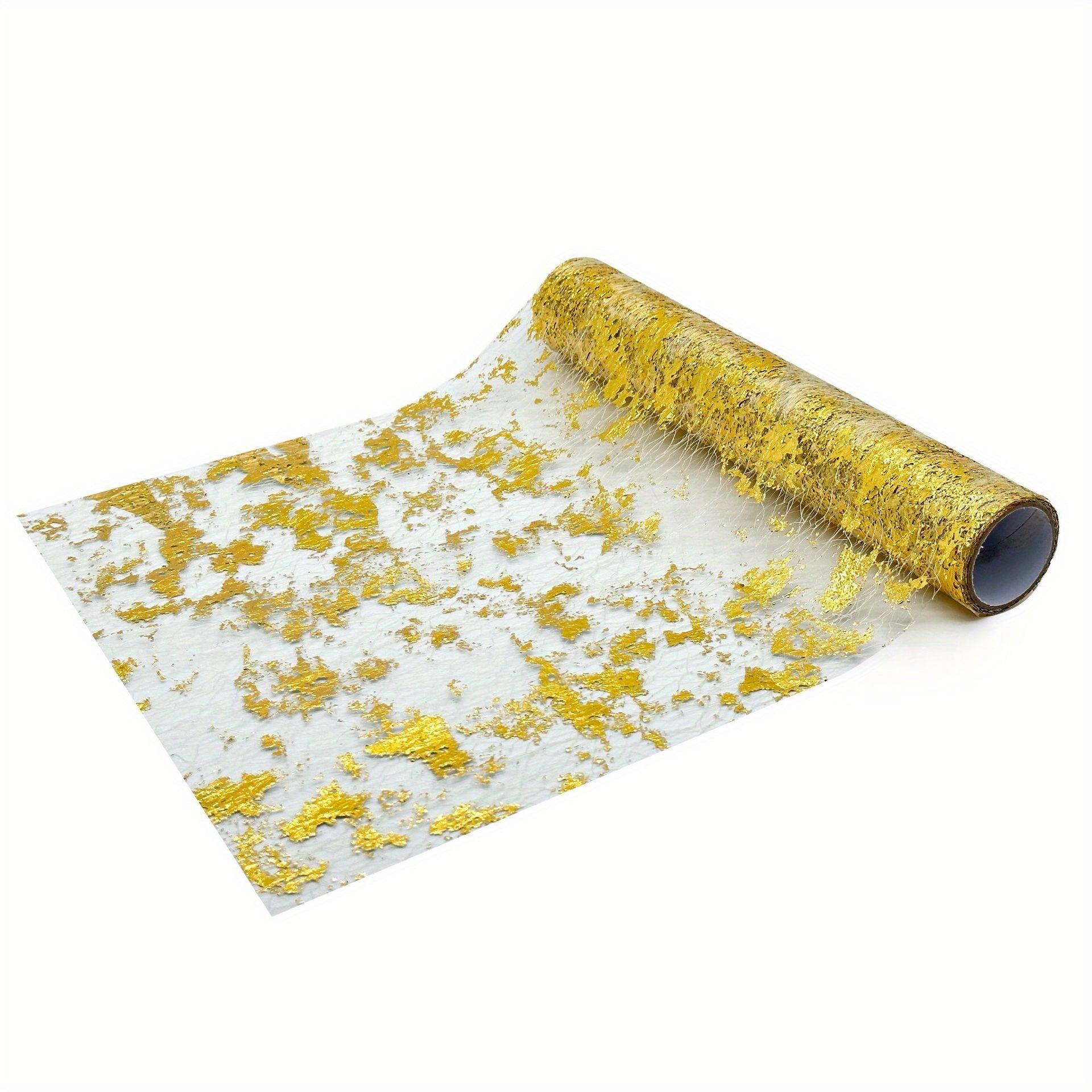 57m Sparkle Metallic Thin Silver Sequin Glitter Foil Mesh Roll
