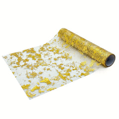 57m Sparkle Metallic Thin Silver Sequin Glitter Foil Mesh Roll