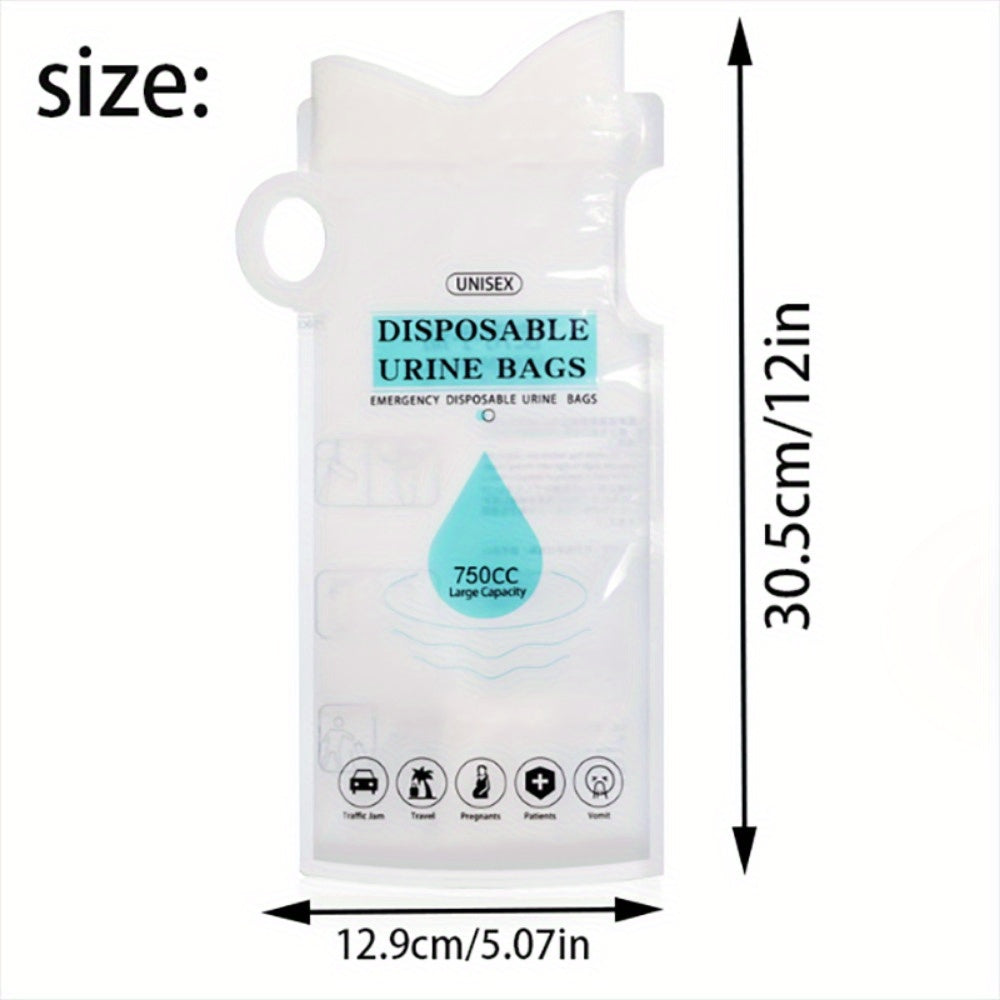 4pcs Car Disposable Urine Bags 750ML Outdoor Travel Camping Emergency Portable