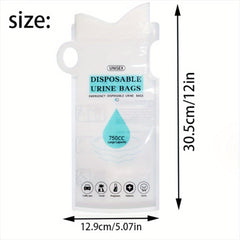4pcs Car Disposable Urine Bags 750ML Outdoor Travel Camping Emergency Portable