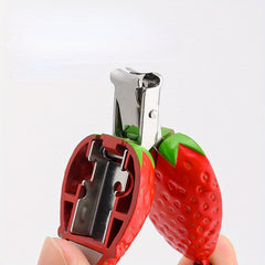 Strawberry Shape Nail Clipper Keychain Stainless Steel Scissor Keyring