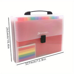 A4 Rainbow Portable Organization 26 Layers File Storage Bag Folder
