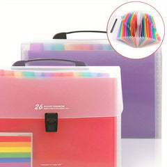 A4 Rainbow Portable Organization 26 Layers File Storage Bag Folder