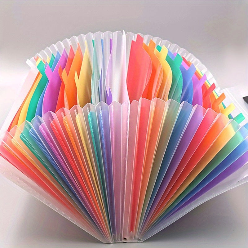 A4 Rainbow Portable Organization 26 Layers File Storage Bag Folder