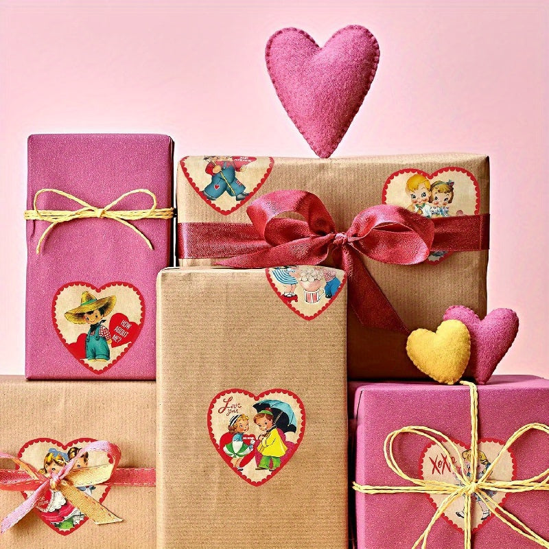 500 Love Cartoon Character Stickers Rolls