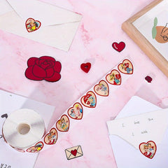 500 Love Cartoon Character Stickers Rolls