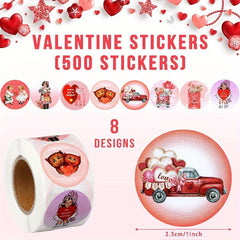 500pcs Decorative Stickers Roll Self-adhesive Sticker Labels