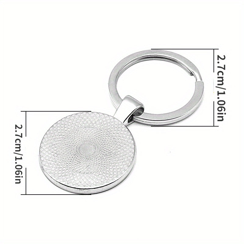 Firefighter Emergency Rescue Pattern Keychain Round Keychain