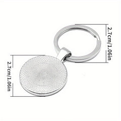 Firefighter Emergency Rescue Pattern Keychain Round Keychain