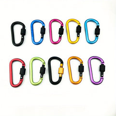 6pcs Aluminum Alloy D Ring Lock Carabiner Hooks for Camping