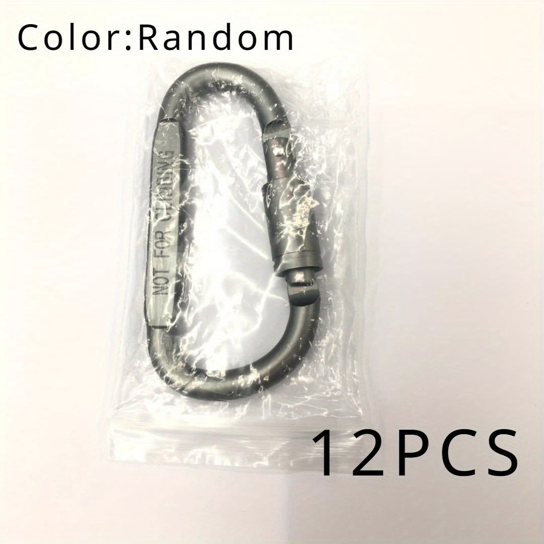 12pcs Thickened D-shaped Buckle for Camping Hiking