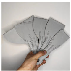 4pcs Grey Putty Scraper 5-16 7-15 Plastic Vaginal Angle Thickened