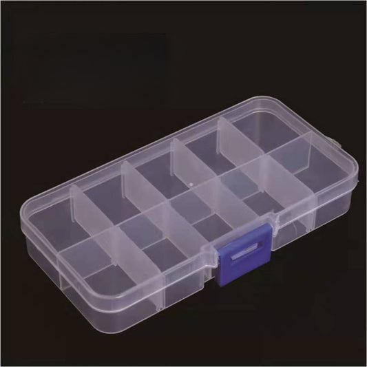 1PC Portable 10 Compartment Storage Box Small Medicine Case Detachable Divider