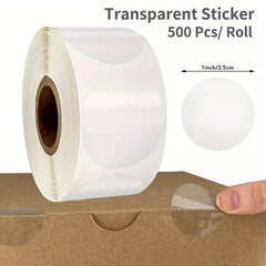 500pcs Transparent Adhesive Sealing Stickers Round Package 2 Gift Sealing Labels