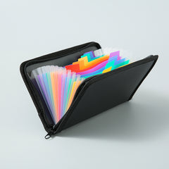 A6 Mini Organ Bag Rainbow Edge Zipper Organ Clip