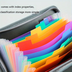 A6 Mini Organ Bag Rainbow Edge Zipper Organ Clip