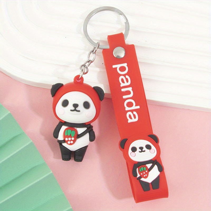 Fruit Panda Keychain Keyring Pendant Bag Purse Charm Ornament