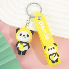 Fruit Panda Keychain Keyring Pendant Bag Purse Charm Ornament