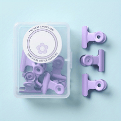 8pcs Macaron Round Head Clip Small Fresh Metal Binding Clip Boxed Dovetail Clip