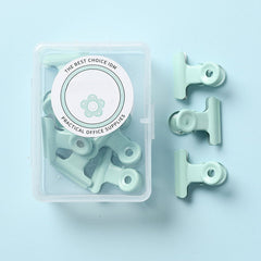 8pcs Macaron Round Head Clip Small Fresh Metal Binding Clip Boxed Dovetail Clip