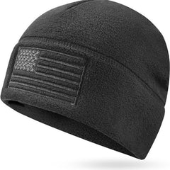 USA Flag Fleece Beanie Winter Skull Cap