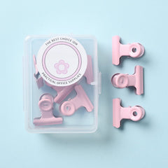 8pcs Macaron Round Head Clip Small Fresh Metal Binding Clip Boxed Dovetail Clip