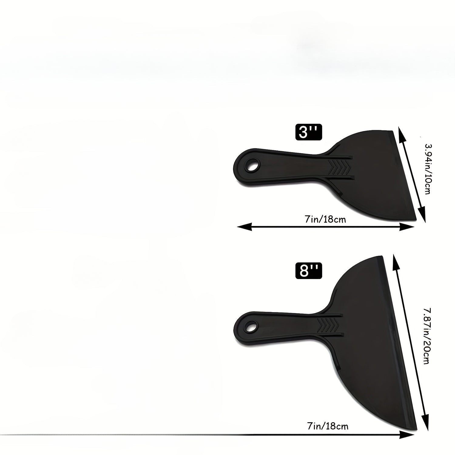 2pcs 7 20 Putty Knives Flexible Plastic Paint Scraper Tool