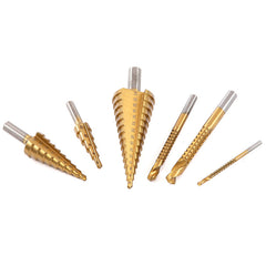 6pcs Step Drill Bit Set for Woodworking Metalworking
