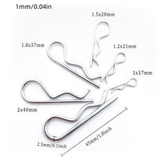100pcs R Type Latch Bolt Cotter Pin Carbon Steel Pin Tool