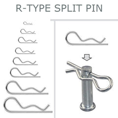 100pcs R Type Latch Bolt Cotter Pin Carbon Steel Pin Tool