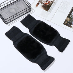 Plush Thermal Knee Pad Coldproof Winter Leg Warmer for Outdoor Sports
