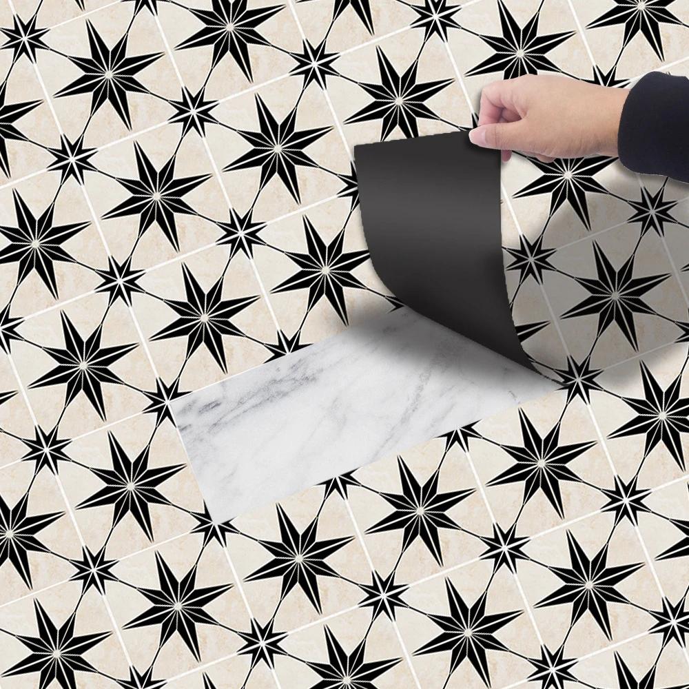 Modern Style PVC Wall Sticker Waterproof Self-adhesive for Home Floor Decor