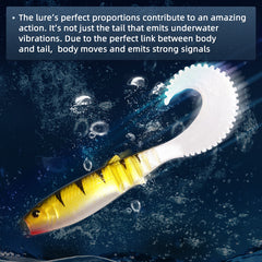 10pcs Curved Tail Soft Baits Fishing Tackle