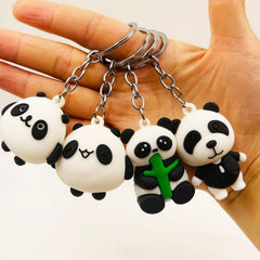 Panda Keychain Cartoon Doll Bag Purse Pendant for Men Women