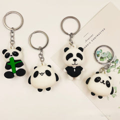 Panda Keychain Cartoon Doll Bag Purse Pendant for Men Women