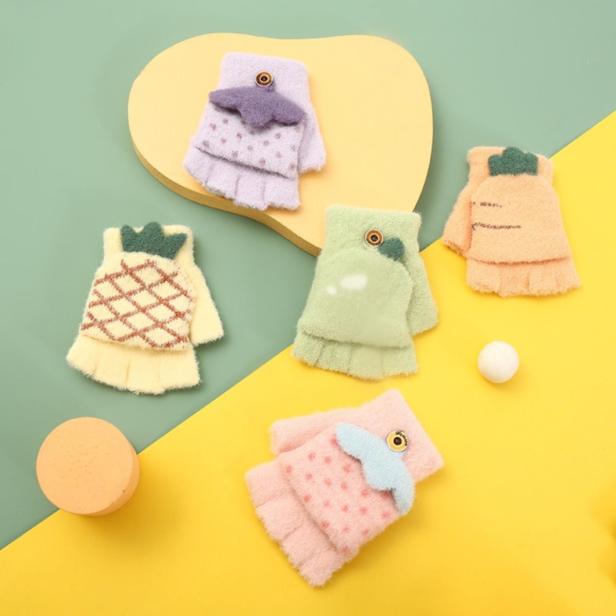 Warm Half Finger Baby Gloves for Autumn/Winter