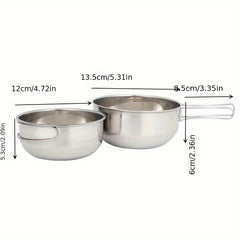Stainless Steel Folding Bowl for Camping Portable Picnic Camping Bowl