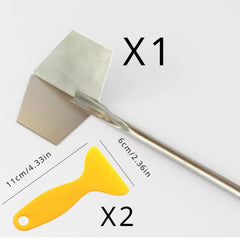 3pcs Stainless Steel Putty Tools Angle Scraper Diatom Mud Construction Right ang