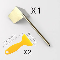3pcs Stainless Steel Putty Tools Angle Scraper Diatom Mud Construction Right ang
